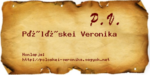 Pölöskei Veronika névjegykártya
