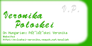 veronika poloskei business card